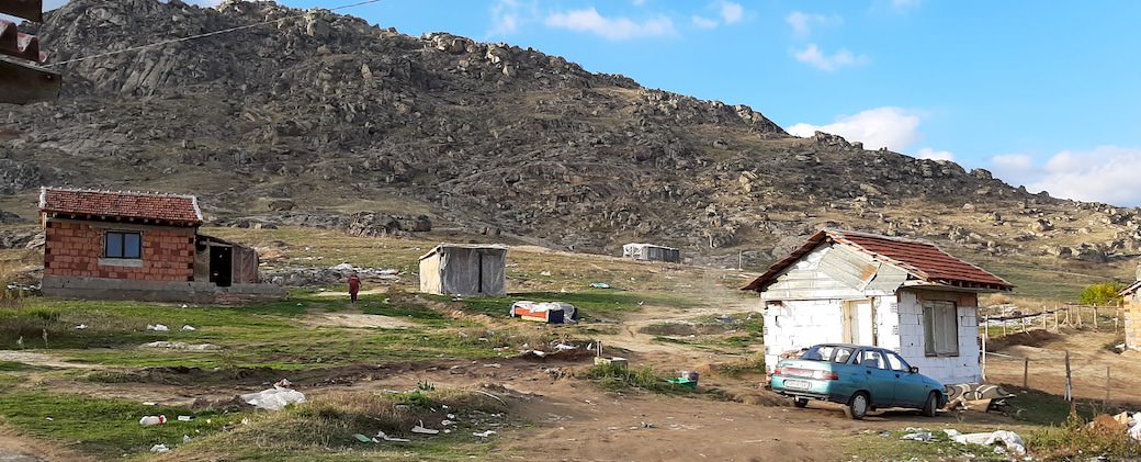 A village in the North Macedonian landscape
