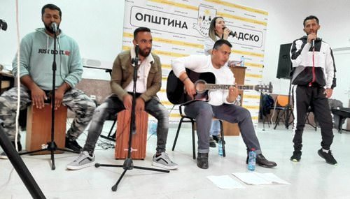 The local team in Macedonia